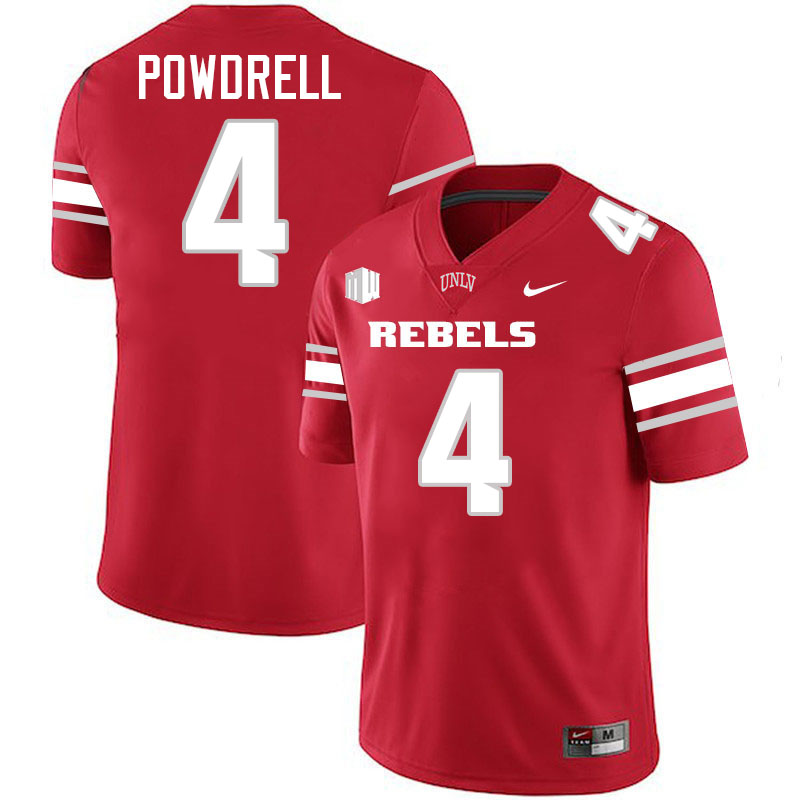 #4 Andrew Powdrell UNLV Rebels College Football Jersey Stitched-Scarlet